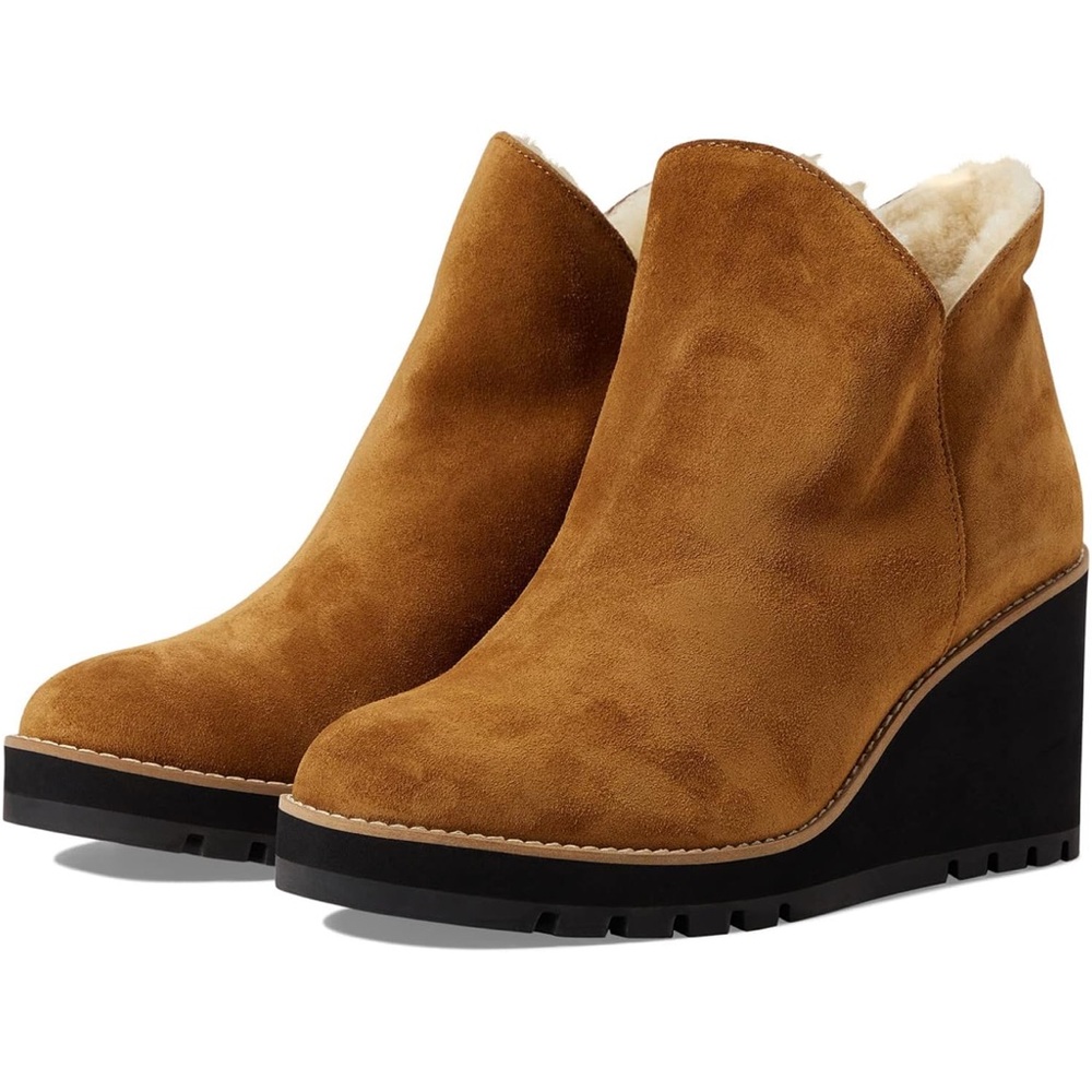 Eillen Fisher Chalet Suede Wedge Bootie NWOT $275 Sz 7